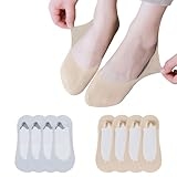 FooGuila Women’s No Show Socks 8 Pairs Casual Thin Flat Boat Line No Show Socks,Non Slip Grip Ankle Low Cut Invisible Loafer Socks Women Breathable Socks for Shoe Size 6-9