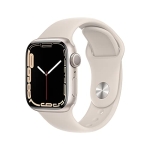 Apple Watch Series 7 GPS, 41mm Starlight Aluminum Case with Starlight Sport Band – Regular
