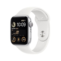 Apple Watch SE (2nd Gen) [GPS 44mm] Smart Watch w/Silver Aluminum Case & White Sport Band – S/M. Fitness & Sleep Tracker @ $239.99