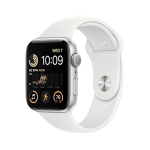 Apple Watch SE (2nd Gen) [GPS 44mm] Smart Watch w/Silver Aluminum Case & White Sport Band – S/M. Fitness & Sleep Tracker @ $239.99