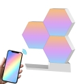 Yescom APP Control Hexagon Lights 3 Pack Smart LED Panel Smarter Kit Music Sync 16 Million Colors Change Work with Alexa & Google for Gaming Room @ $18.90