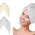 SYMGILA Microfiber Hair Towel Wrap, Hair Turbans for Wet Hair, Drying Hair Wrap Towels for Curly Hair Women Anti Frizz 2 Pack (Grey/Beige) @ $8.00