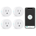 ANGELHALO 2.4GHz Wi-Fi Smart Plug – 4 Pack Smart Plugs That Work with Alexa & Google Assistant @ $16.80