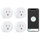ANGELHALO 2.4GHz Wi-Fi Smart Plug – 4 Pack Smart Plugs That Work with Alexa & Google Assistant @ $16.80