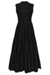 PRETTYGARDEN Summer Dresses for Women 2025 Casual Eyelet Sleeveless Wedding Guest Maxi Dress Tank Top Sundress with Pockets (Black,XX-Large) @ $28.59