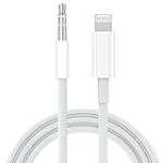 Aux Cord for iPhone,[Apple MFi Certified] Lightning to 3.5 mm AUX Cable for Car Stereo, Speaker, Headphone, Auxiliary Audio Cable Compatible with iPhone 14 13 12 11 XS XR X 8 7 3.3FT White @ $7.64