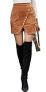 ELSTAROA Women’s Faux Suede High Waist Button A-Line Mini Pencil Skirt Khaki @ $14.99