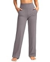 G Gradual Women’s Yoga Pants Wide Leg with Pockets High Waist Stretch Loose Casual Lounge Sweatpants Petite/Regular/Tall (Stone Grey, Inseam 30, XXL)