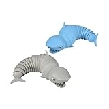 Sensory Wiggle Shark or Dolphin Plastic Fidget Toys, 7.5 inches, 2 Count (Sharks)