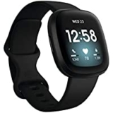 Fitbit Versa 3 Health & Fitness Smartwatch with GPS, 24/7 Heart Rate, Alexa Built-in, 6+ Days Battery (S & L Bands Included) (Black) @ $132.89