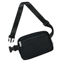 Mini Fanny Pack Black Belt Bag for Women and Men, Cross Body Fanny Pack with Adjustable Strap, Waterproof Small Fanny Packs for Workout, Running, Traveling Hiking @ $8.99
