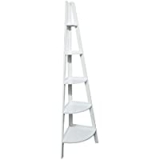 Casual Home 5-Shelf Corner Ladder White Bookcase (16 D x 16 W x 72 H Inch ) @ $47.46