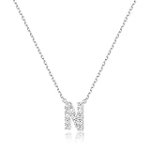 Jewlpire 925 Sterling Silver Necklaces for Women – Initial Necklaces Letter Necklace Cubic Zirconia Pendant Necklaces Alphabet Necklace-S-N