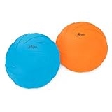 CHIWAVA 2 Pack 5.9″ Rubber Dog Flying Disc,Flyer Fetch Toy for Dogs Outdoor Play for Small Dogs