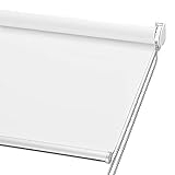ChrisDowa 100% Blackout Roller Shade, Window Blind with Thermal Insulated, UV Protection Fabric. Total Blackout Roller Blind for Office and Home. Easy to Install. White @ $12.39