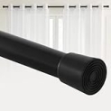 Tony’s collection Tension Curtain Rod Adjustable 17 to 39-inch Curtains Rods No Drilling, Black Small Tension Curtain Rods for Closet, Cupboard, Kitchen/Shower/Doorway Curtains