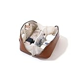 R RUCKERCO Makeup Bag Travel Makeup Bag For Women PU Leather Cosmetic Bag Large-Capacity Compartmentalized Cosmetic Bag With A Handle That Is The Best Choice For Portable Travel, Home Use, And Gifts. @ $5.99