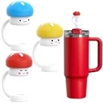 GLAMFIELDS Straw Covers Cap for Stanley Cup 30-40 oz,Straw Toppers for Stanley Tumblers 10mm 0.4in Silicone Accessories Dust-Proof,Reusable Straw Tips Protectors,Gift 3 Pack @ $3.99