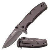 Tac-Force- Spring Assisted Folding Pocket Knife –Grey TiNite Coated Stainless Steel Blade and Handle @ $3.49