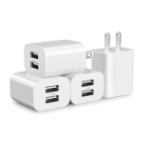 USB Wall Charger Block 4Pack 5V 2.1A Dual Port Cube Plug Power Charging Adapter Brick for Apple IPhone 11/XS Max/XR/X/8/7/6S/6S Plus/6/SE/5S/5C/iPad mini/ Air