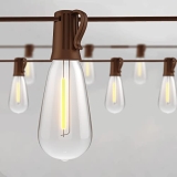 Afirst LED Outdoor String Lights – Patio Lights 20FT with 22 Bulbs Shatterproof Waterproof Edison String Lights for Party Wedding Backyard Indoor @ $16.50