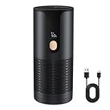 Arint Mini Car Air Purifier-4 Layer Filtration & LCD Display,15dB Quiet,Cordless True HEPA Portable Small Air Purifier,Filters 99.97% of Smoke/Dust/Pet Odors,for Cars/Office/Travel