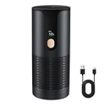 Arint Mini Car Air Purifier-4 Layer Filtration & LCD Display,15dB Quiet,Cordless True HEPA Portable Small Air Purifier,Filters 99.97% of Smoke/Dust/Pet Odors,for Cars/Office/Travel