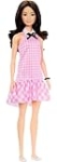 Barbie Fashionistas Doll #224 with Black Wavy Hair, Pink Gingham Dress & Accessories, 65th Anniversary Collectible Fashion Doll @ $5.00