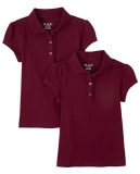 The Children’s Place Girls Short Sleeve Ruffle Pique Polo @ $4.08