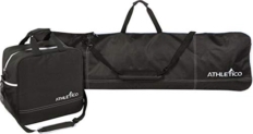 Athletico Two-Piece Snowboard and Boot Bag Combo | Store & Transport Snowboard Up to 165 CM and Boots Up To Size 13 | Includes 1 Snowboard Bag & 1 Boot Bag (Black) @ $35