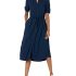 Amazon Essentials Women’s Short-Sleeve Midi Button Front Tie Dress @ $21.39