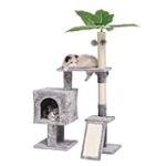 Cat Tree – Multi-Level Interactive 41.7 Inches High Cat Tower with Scratching Boards for Climbing, Resting, and Claw Sharpening – Sturdy Cat Furniture Gray