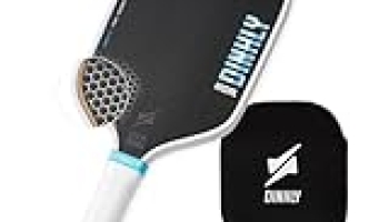 DINKLY Radial Pro Pickleball Paddle, T700 Raw Carbon Fiber Thermoformed with Foam Injected Walls, USAPA Approved Pickle Ball Racket, Engineered for Maximum Spin & Consistency (16mm Hybrid)