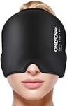 ONLYCARE Migraine Relief Cap, Soothing Headache Hat, Upgraded Odorless Gel Ice Head Wrap, Hot and Cold Therapy, FSA or HSA Eligible Headache Ice Pack for Tension and Stress(Black)