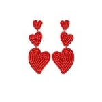Colorful Valentine’s Day LOVE Letter Heart Shape Beaded Earrings for Women Girls Jewelry(H) @ $3.99
