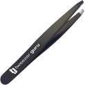 Tweezer Guru Tweezers for Women – Slant Pointed Precision Tweezers for Eyebrows & Ingrown Hair Removal – Blackhead and Splinter Tweezer with Sharp Needle Nose Point for Plucking (Black) @ $5.99