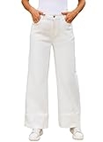 Astylish White Jeans for Women High Waisted Boyfriend Mom Stretchy Denim Pants Size 14 @