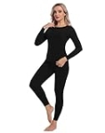INNERSY Women’s Thermal Underwear Set Ultra-Soft Long Johns Base Layer for Cold Weather(Black(Standard Warm),Large) @ $9.99