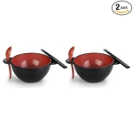 2-Pack Ozeri Earth Ramen Bowl Set (Black with Red, 6-Piece) @ $11.85