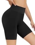 SIMIYA Under Dresses Shorts for Women Seamless Slip Shorts High Waist Workout Shorts Soft Gym Running Yoga Biker Short Women Black @ $4.99
