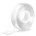 Laufary Double Sided Tape Heavy Duty(9.85FT), Multipurpose Traceless Removable Adhesive Nano Gel Grip Tape, Sticky Carpet Tape Poster Tape Wall MountingTape, for Indoor and Outdoor @ $5.00