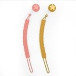 MEM Silicone Pacifier Clip 2-Pack, One-Piece Flat Heart Pacifier Clips for Baby Boys and Girls, Flexible and Rust-Free Pacifier Holder for Teething Relief and Baby Essentials, Safe for Newborn Baby @ $4.50