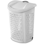 Sterilite Ultra Wheeled Hamper Plastic Adult, White