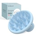 SHINLEA Silicone Scalp Massager Shampoo Brush, Head Scrubber with Soft Bristles for Hair Growth, Scalp Exfoliator for Dandruff Removal, Wet Dry Hair Brush for Scalp Care, Blue @ $4.49