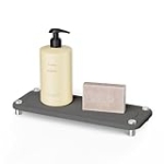 Modern Instant-Dry Sink Caddy for Kitchen & Bathroom – Quick-Drying Diatomite Sink Organizer for Sponges & Soap, Water Absorbing Stone Tray with Non-Slip Stainless Steel Feet, Elegant Gray @ $6.92
