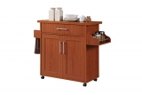 Hodedah Kitchen Island with Spice Rack @ $77.79