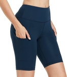 Willit Women’s Biker Short High Waisted Yoga Long Shorts Workout Running Exercise Shorts Side Pockets 8