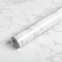 Abyssaly Marble Contact Paper for Countertops, White Gray Faux Marble Wallpaper Peel and Stick, Self Adhesive Removable Counter Top Peel and Stick Waterproof for Kitchen Backsplash 15.7