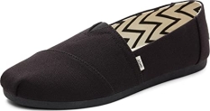 TOMS Women’s Alpargata Recycled Cotton Canvas Slip On Sneaker Black/Black Recycled Cotton Canvas @ $19.98
