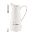 Mud Pie Ceramic Iced Tea Pitcher and Spoon Set @ $32.11